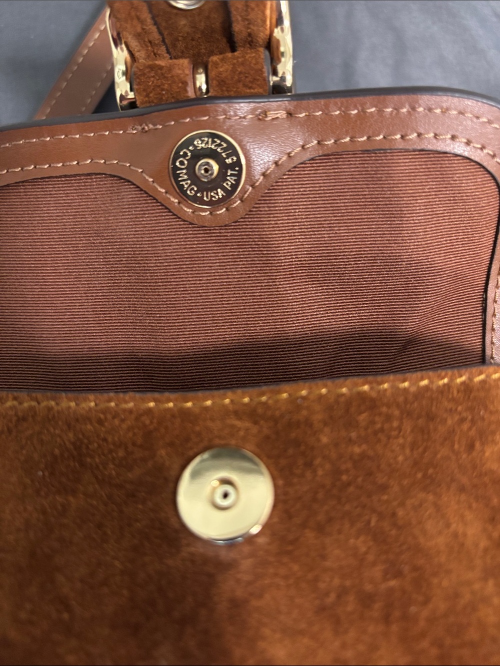COACH Ashton Mini Shoulder Bag in Brown Suede LIKE NEW - Picture 8 of 8